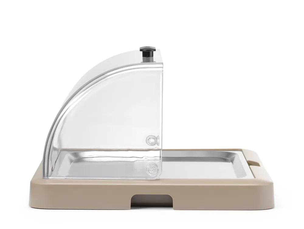 Rolltop Kühldisplay Duo UNIQ, HENDI, designed by Robert Bronwasser, Einzel, Beige, 460x355x(H)220mm, Rechteckig