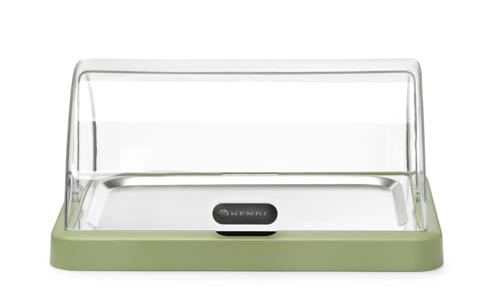 Rolltop Kühldisplay Duo UNIQ, HENDI, designed by Robert Bronwasser, Einzel, Grün, 460x355x(H)220mm, Rechteckig