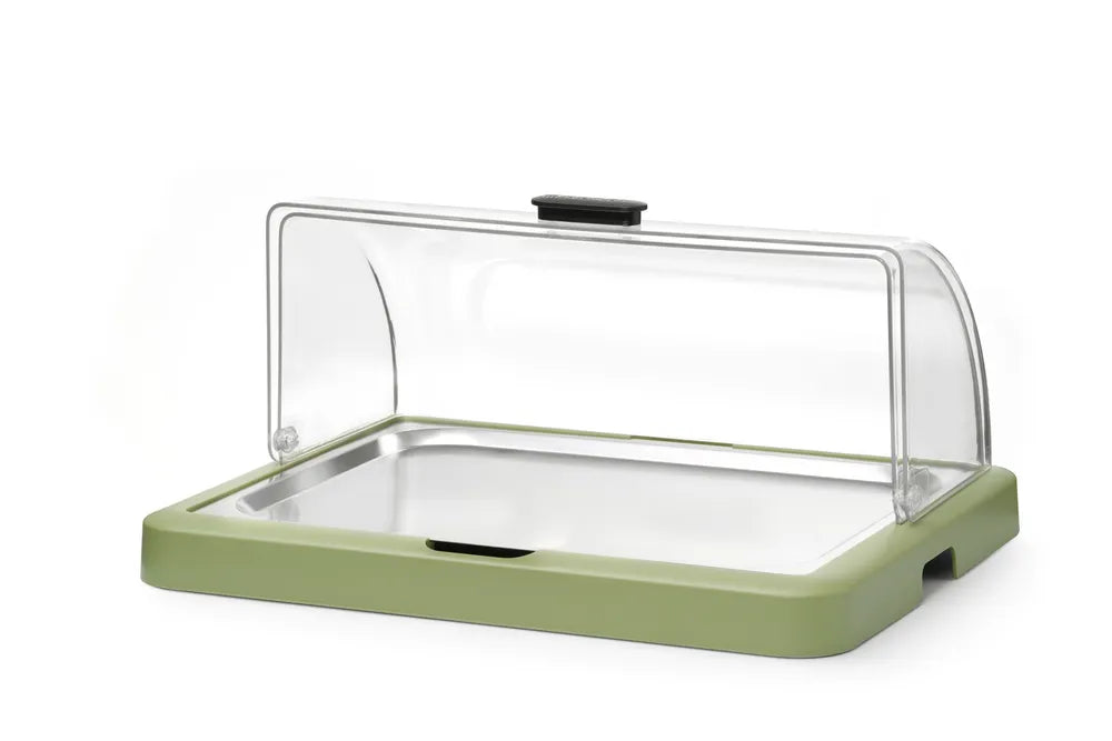 Rolltop Kühldisplay Duo UNIQ, HENDI, designed by Robert Bronwasser, Doppelt, Beige, 480x355x(H)480mm, Rechteckig