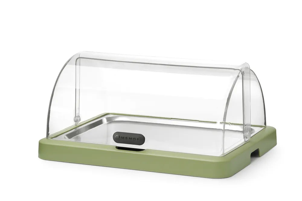 Rolltop Kühldisplay Duo UNIQ, HENDI, designed by Robert Bronwasser, Einzel, Grün, 460x355x(H)220mm, Rechteckig