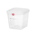 GN 1/6 Behälter, Polypropylen, HENDI, GN 1/6, 2,6L, Transparent, 176x162x(H)150mm, Rechteckig