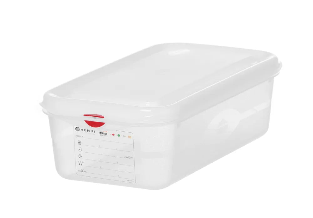 GN 1/3 Behälter, Polypropylen, HENDI, GN 1/3, 6L, Transparent, 325x176x(H)150mm, Rechteckig