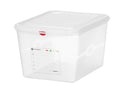 GN 1/2 Behälter, Polypropylen, HENDI, GN 1/2, 12,5L, Transparent, 325x265x(H)200mm, Rechteckig
