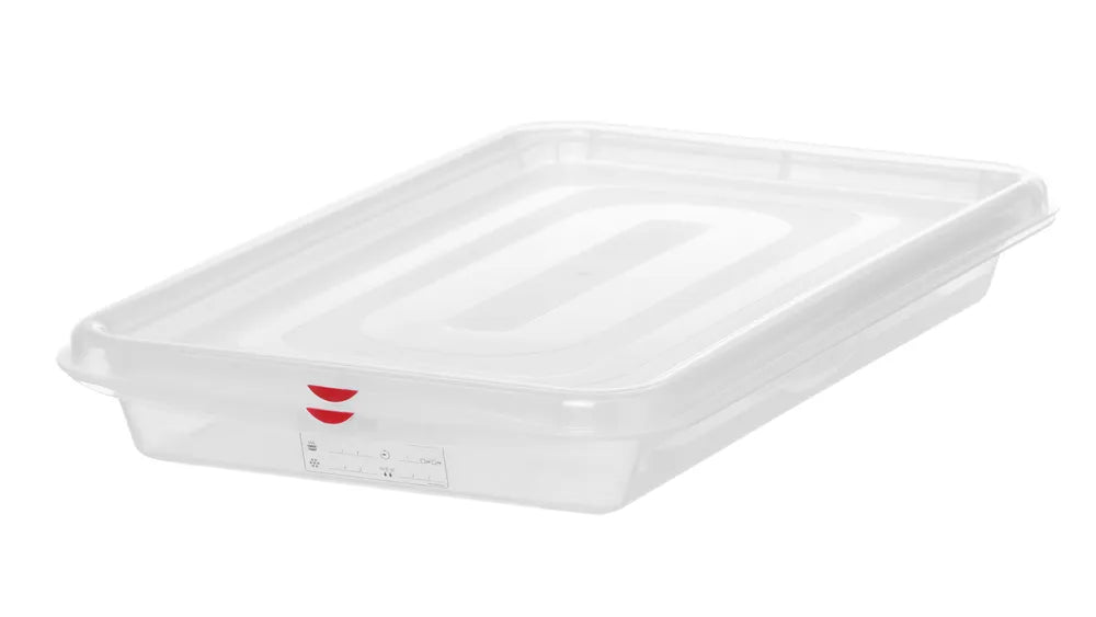GN 1/1 Behälter, Polypropylen, HENDI, GN 1/1, 28L, Transparent, 530x325x(H)200mm, Rechteckig