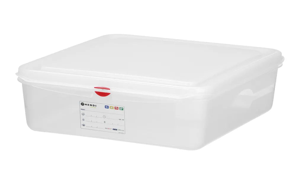 GN 1/1 Behälter, Polypropylen, HENDI, GN 1/1, 28L, Transparent, 530x325x(H)200mm, Rechteckig