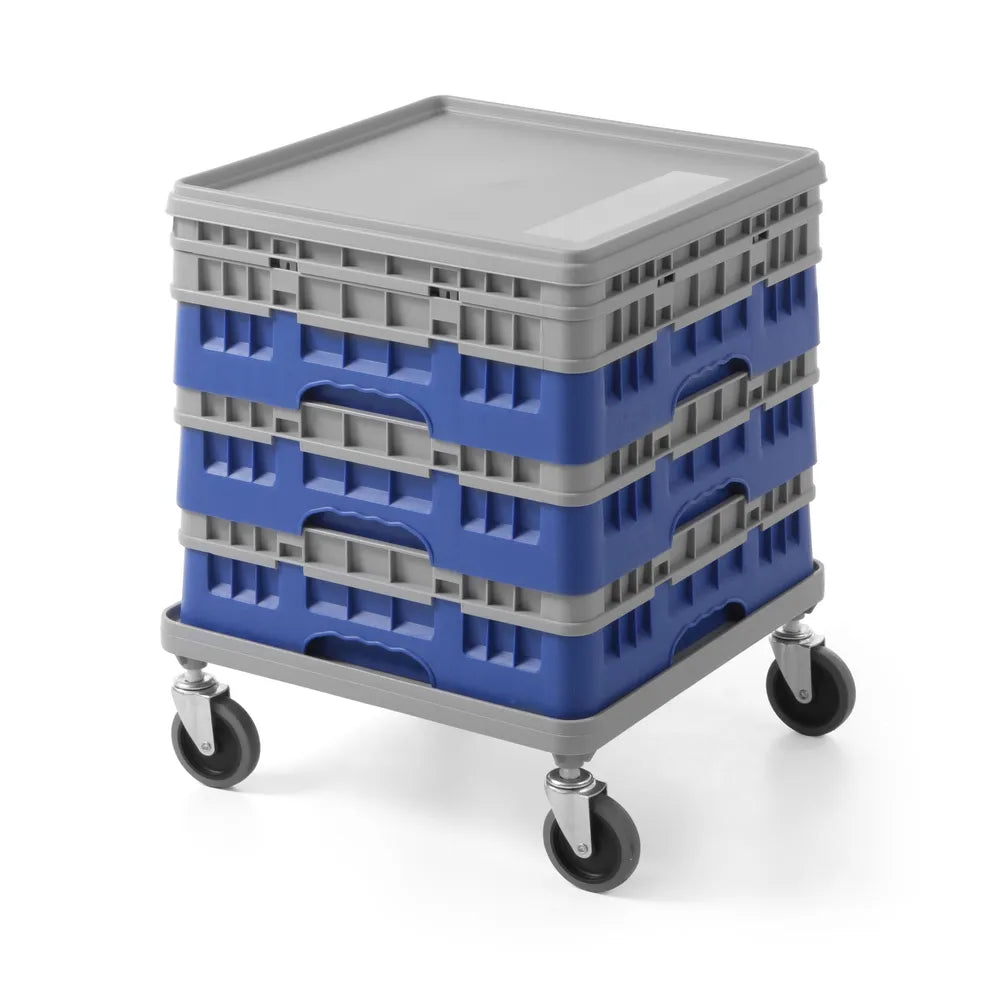 Fahrgestell für Universal-Regale 500×500 mm, AmerBox, Hellgrau, 500x500x(H)180mm