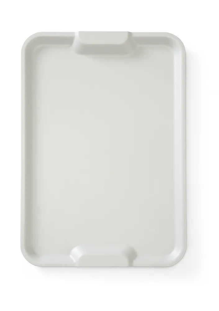 Serviertablett Euronorm mit Griff, HENDI, Hellgrau, 530x370x(H)28mm