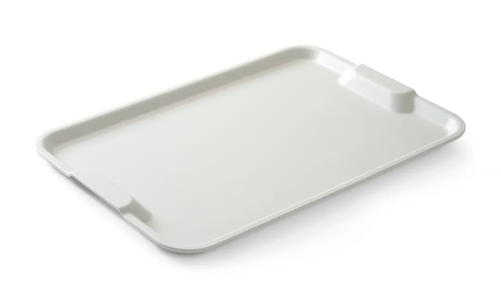 Serviertablett Euronorm mit Griff, HENDI, Hellgrau, 530x370x(H)28mm