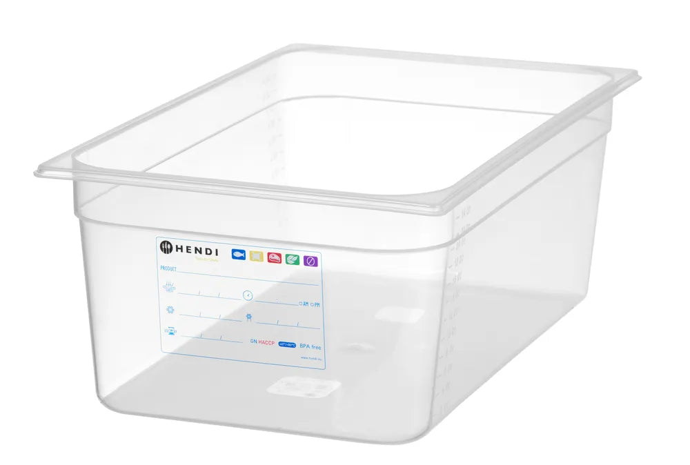 Gastronorm-Behälter 1/1, HENDI, GN 1/1, 12L, Transparent, 530x325x(H)100mm