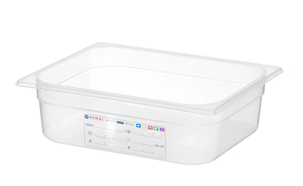 Gastronorm-Behälter 1/2, HENDI, GN 1/2, 6,5L, Transparent, 325x265x(H)100mm
