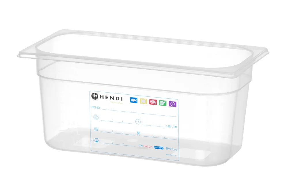 Gastronorm-Behälter 1/3, HENDI, GN 1/3, 5,7L, Transparent, 325x176x(H)150mm