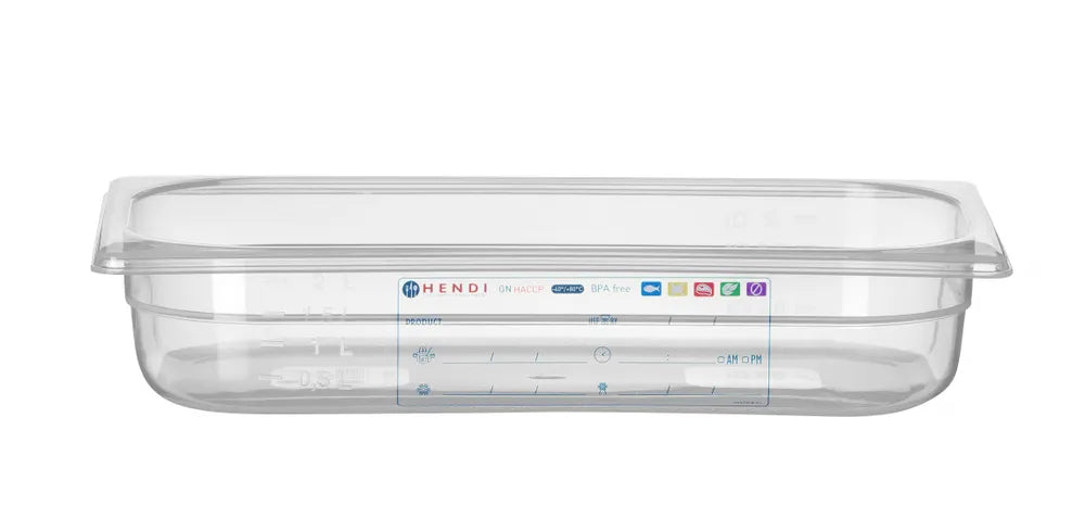 Gastronorm-Behälter 1/3, HENDI, GN 1/3, 2,5L, Transparent, 325x176x(H)65mm