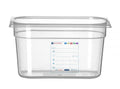 Gastronorm-Behälter 1/4, HENDI, GN 1/4, 3,5L, Transparent, 265x162x(H)150mm
