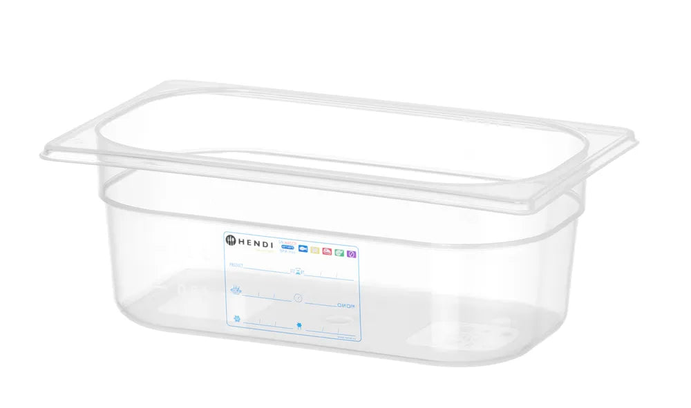 Gastronorm-Behälter 1/4, HENDI, GN 1/4, 2,8L, Transparent, 265x162x(H)100mm