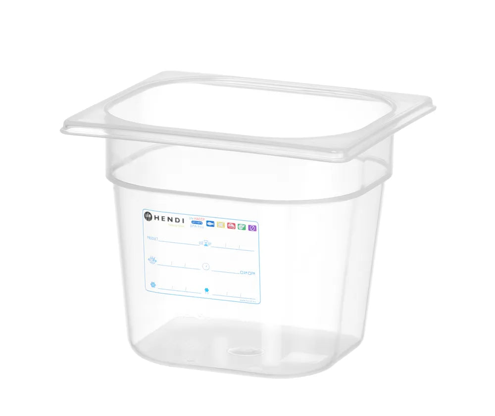 Gastronorm-Behälter 1/6, HENDI, GN 1/6, 2,4L, Transparent, 176x162x(H)150mm