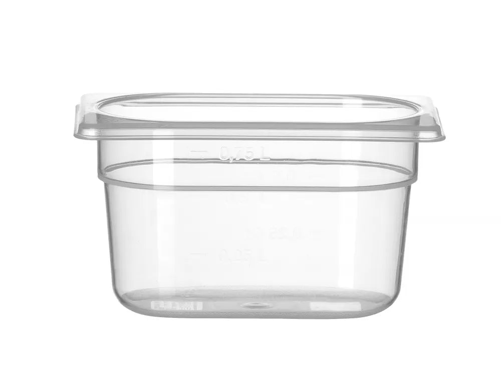 Gastronorm-Behälter 1/9, HENDI, Profi Line, 1,0, GN 1/9, 0,75L, Transparent, 176x108x(H)100mm