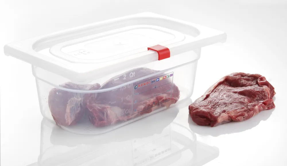Farbcodierungsclips für HACCP-Aufbewahrungsbehälter, HENDI, Rot, 12 Stk
