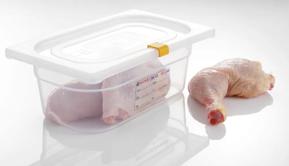 Farbcodierungsclips für HACCP-Aufbewahrungsbehälter, HENDI, Gelb, 12 Stk