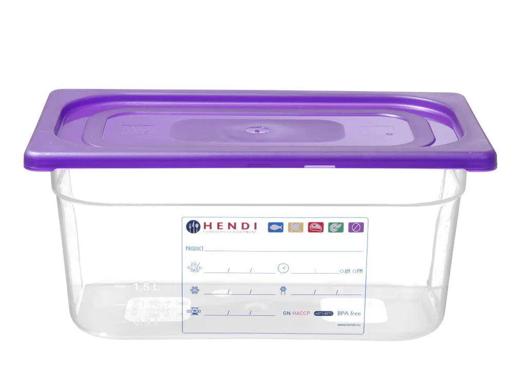 Gastronorm-Deckel violett, HENDI, GN 1/1, Violett, 530x325mm