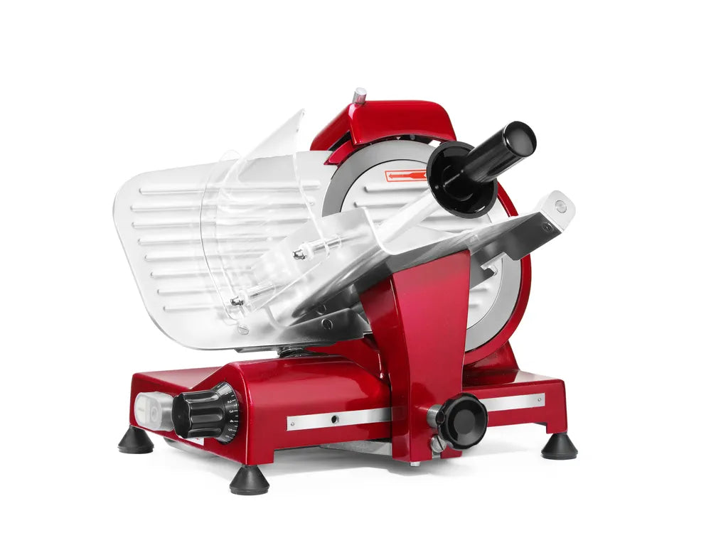 Aufschnittmaschine Profi Line 220 rote Sonderedition, HENDI, Profi Line, 230V/280W, 506x435x(H)347mm