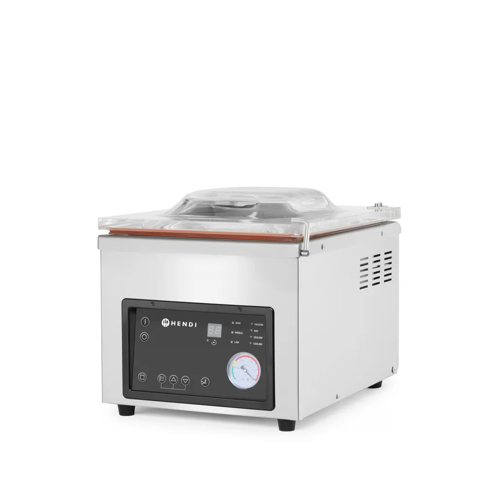 Vakuumkammer-Verpackungsmaschine, HENDI, Profi Line, Dichtungsband: 260 mm, 230V/370W, 330x480x(H)360mm
