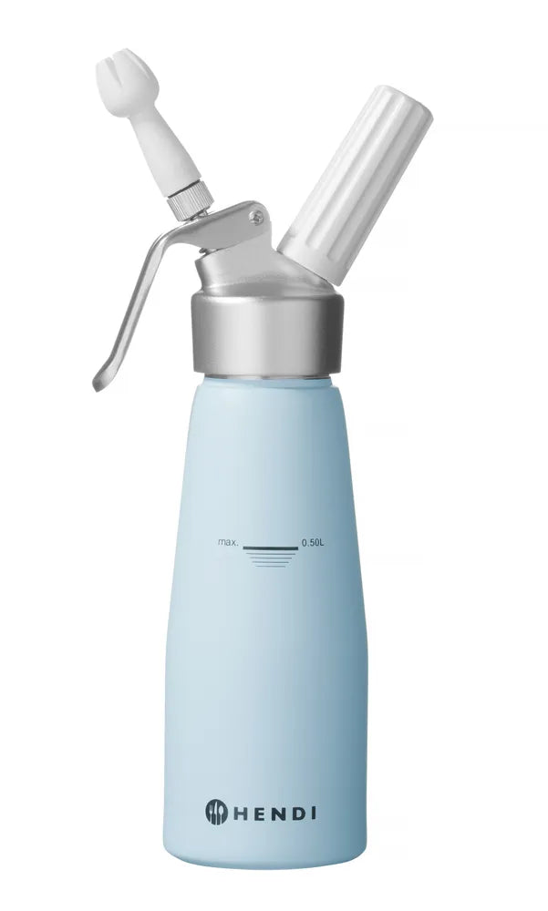 Sahnespender, HENDI, 0,5L, Pastellblau, ⌀80x(H)260mm