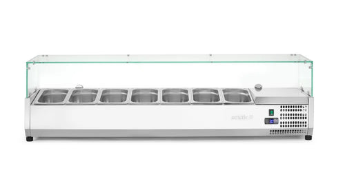 Aufsatz-Kühlvitrine Gastronorm 1/3, Arktic, 7x GN 1/3, 230V/180W, 1605x420x(H)460mm