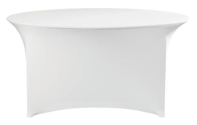 Tischbezug rund, HENDI, Kitchen Line, 817407, Weiß, ⌀1800x(H)760mm