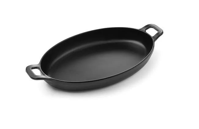 Miniatur-Pfanne, oval, Fine Dine, Schwarz, 155x80x(H)37mm