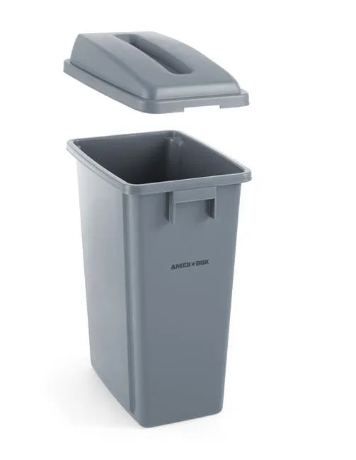 Abfalleimer schmal, AmerBox, 60L, Hellgrau, 455x315x(H)580mm
