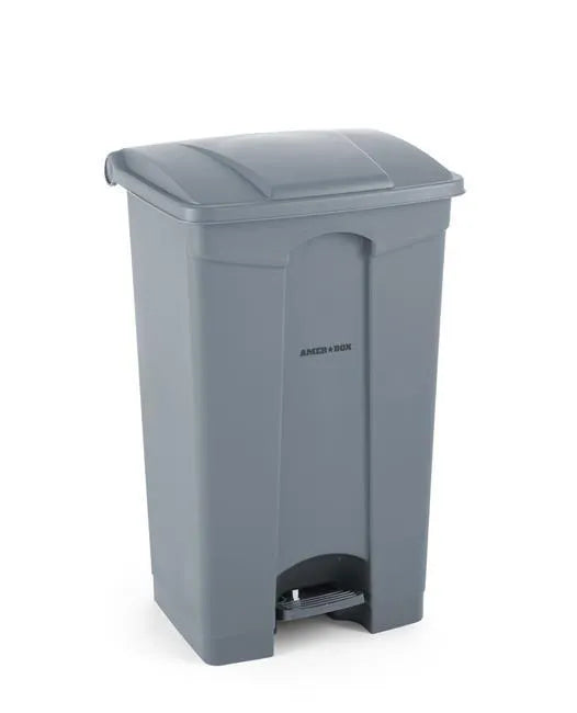 Tret-Abfalleimer, AmerBox, 68L, Hellgrau, 490x410x(H)660mm