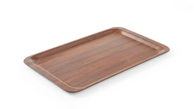 Serviertablett, rechteckig, rutschfest, laminiert, AmerBox, Mahagoni, 430x610mm
