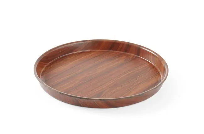 Serviertablett in Holzoptik, rund, AmerBox, Mahagoni, ⌀320x(H)35mm